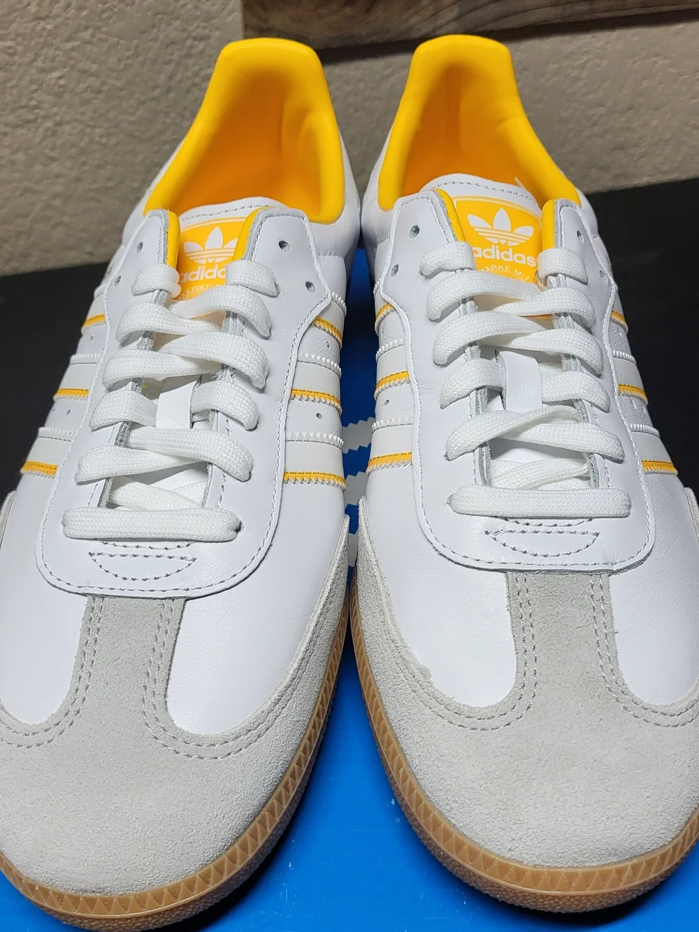 *NEW* Adidas Samba OG White Crew Yellow Gum Shoes Size Men’s 9.5 Women’s 10.5